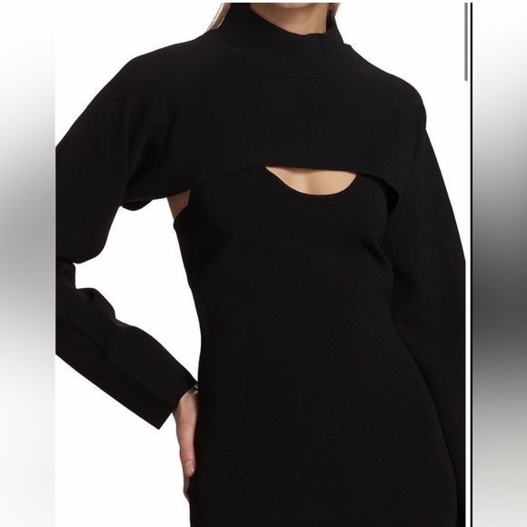 Nanushka black knit Noa midi dress - Picture 4 of 11